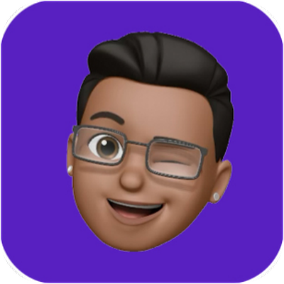 Memoji do Enrico de óculos, piscando