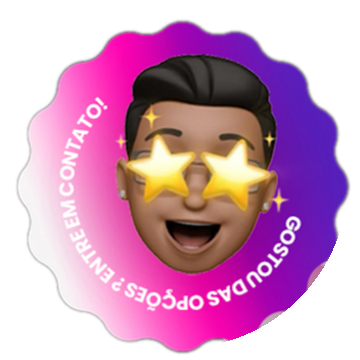 Memoji com o texto: gostou das opções? Entre em contato!